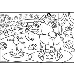 Dibujo para colorear: Animales de circo (Animales) #20806 - Dibujos para Colorear e Imprimir Gratis
