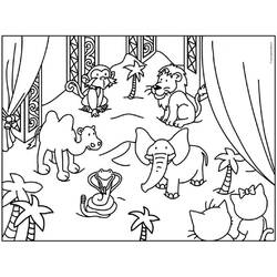 Dibujo para colorear: Animales de circo (Animales) #20891 - Dibujos para Colorear e Imprimir Gratis