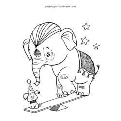 Dibujo para colorear: Animales de circo (Animales) #20963 - Dibujos para Colorear e Imprimir Gratis