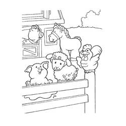 Dibujo para colorear: Animales de granja (Animales) #21380 - Dibujos para Colorear e Imprimir Gratis