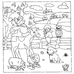 Dibujo para colorear: Animales de granja (Animales) #21384 - Dibujos para Colorear e Imprimir Gratis