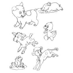 Dibujo para colorear: Animales de granja (Animales) #21389 - Dibujos para Colorear e Imprimir Gratis