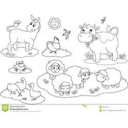 Dibujo para colorear: Animales de granja (Animales) #21428 - Dibujos para Colorear e Imprimir Gratis