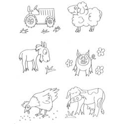 Dibujo para colorear: Animales de granja (Animales) #21570 - Dibujos para Colorear e Imprimir Gratis