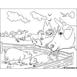 Dibujo para colorear: Animales de granja (Animales) #21663 - Dibujos para Colorear e Imprimir Gratis