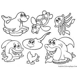 Dibujo para colorear: Animales marinos (Animales) #22092 - Dibujos para Colorear e Imprimir Gratis