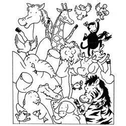 Dibujo para colorear: Animales salvajes / de la selva (Animales) #21080 - Dibujos para Colorear e Imprimir Gratis