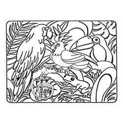 Dibujo para colorear: Animales salvajes / de la selva (Animales) #21082 - Dibujos para Colorear e Imprimir Gratis