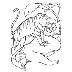 Dibujo para colorear: Animales salvajes / de la selva (Animales) #21165 - Dibujos para Colorear e Imprimir Gratis