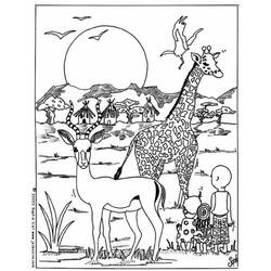 Dibujo para colorear: Animales salvajes / de la selva (Animales) #21305 - Dibujos para Colorear e Imprimir Gratis