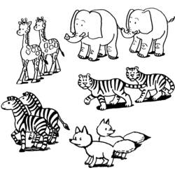 Dibujo para colorear: Animales salvajes / de la selva (Animales) #21314 - Dibujos para Colorear e Imprimir Gratis