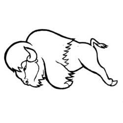 Dibujo para colorear: Bisonte (Animales) #1227 - Dibujos para Colorear e Imprimir Gratis
