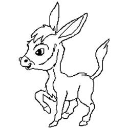 Dibujo para colorear: Burro (Animales) #525 - Dibujos para Colorear e Imprimir Gratis