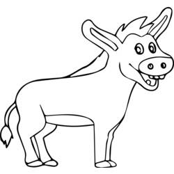 Dibujo para colorear: Burro (Animales) #568 - Dibujos para Colorear e Imprimir Gratis