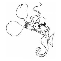 Dibujo para colorear: Caballito de mar (Animales) #18675 - Dibujos para Colorear e Imprimir Gratis