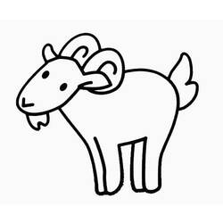 Dibujo para colorear: Cabra (Animales) #2375 - Dibujos para Colorear e Imprimir Gratis