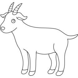 Dibujo para colorear: Cabra (Animales) #2467 - Dibujos para Colorear e Imprimir Gratis