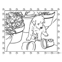 Dibujo para colorear: Cachorro (Animales) #3011 - Dibujos para Colorear e Imprimir Gratis