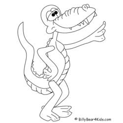 Dibujo para colorear: Caimán (Animales) #391 - Dibujos para Colorear e Imprimir Gratis