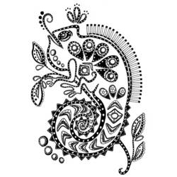 Dibujo para colorear: Camaleón (Animales) #1415 - Dibujos para Colorear e Imprimir Gratis