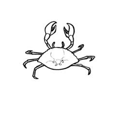 Dibujo para colorear: Cangrejo (Animales) #4628 - Dibujos para Colorear e Imprimir Gratis