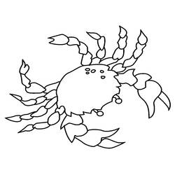 Dibujo para colorear: Cangrejo (Animales) #4689 - Dibujos para Colorear e Imprimir Gratis