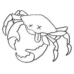 Dibujo para colorear: Cangrejo (Animales) #4721 - Dibujos para Colorear e Imprimir Gratis