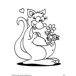 Dibujo para colorear: Canguro (Animales) #9109 - Dibujos para Colorear e Imprimir Gratis
