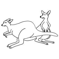 Dibujo para colorear: Canguro (Animales) #9136 - Dibujos para Colorear e Imprimir Gratis