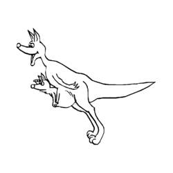 Dibujo para colorear: Canguro (Animales) #9160 - Dibujos para Colorear e Imprimir Gratis