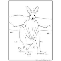 Dibujo para colorear: Canguro (Animales) #9180 - Dibujos para Colorear e Imprimir Gratis