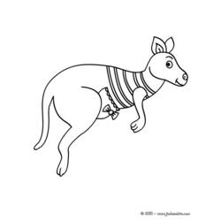 Dibujo para colorear: Canguro (Animales) #9187 - Dibujos para Colorear e Imprimir Gratis