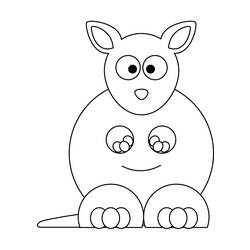 Dibujo para colorear: Canguro (Animales) #9189 - Dibujos para Colorear e Imprimir Gratis