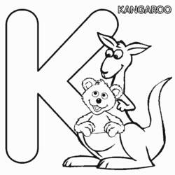 Dibujo para colorear: Canguro (Animales) #9212 - Dibujos para Colorear e Imprimir Gratis