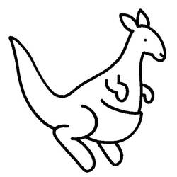 Dibujo para colorear: Canguro (Animales) #9222 - Dibujos para Colorear e Imprimir Gratis