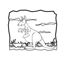 Dibujo para colorear: Canguro (Animales) #9251 - Dibujos para Colorear e Imprimir Gratis