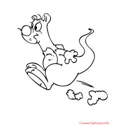 Dibujo para colorear: Canguro (Animales) #9259 - Dibujos para Colorear e Imprimir Gratis