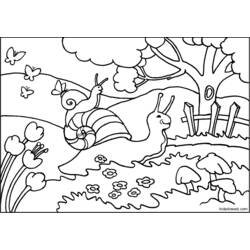 Dibujo para colorear: Caracol (Animales) #6543 - Dibujos para Colorear e Imprimir Gratis