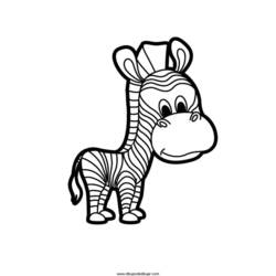 Dibujo para colorear: Cebra (Animales) #13082 - Dibujos para Colorear e Imprimir Gratis