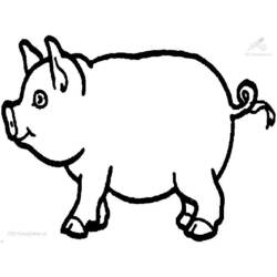 Dibujo para colorear: Cerdo (Animales) #3603 - Dibujos para Colorear e Imprimir Gratis
