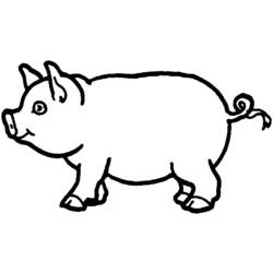 Dibujo para colorear: Cerdo (Animales) #3625 - Dibujos para Colorear e Imprimir Gratis
