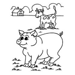 Dibujo para colorear: Cerdo (Animales) #3629 - Dibujos para Colorear e Imprimir Gratis