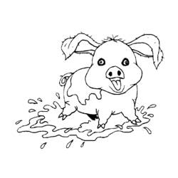 Dibujo para colorear: Cerdo (Animales) #3635 - Dibujos para Colorear e Imprimir Gratis