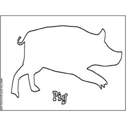 Dibujo para colorear: Cerdo (Animales) #3666 - Dibujos para Colorear e Imprimir Gratis