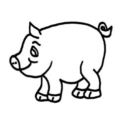 Dibujo para colorear: Cerdo (Animales) #3669 - Dibujos para Colorear e Imprimir Gratis