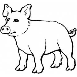 Dibujo para colorear: Cerdo (Animales) #3671 - Dibujos para Colorear e Imprimir Gratis