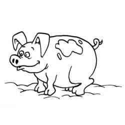 Dibujo para colorear: Cerdo (Animales) #3682 - Dibujos para Colorear e Imprimir Gratis