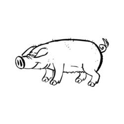 Dibujo para colorear: Cerdo (Animales) #3693 - Dibujos para Colorear e Imprimir Gratis