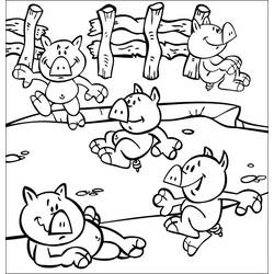 Dibujo para colorear: Cerdo (Animales) #3740 - Dibujos para Colorear e Imprimir Gratis