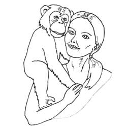 Dibujo para colorear: Chimpancé (Animales) #2797 - Dibujos para Colorear e Imprimir Gratis